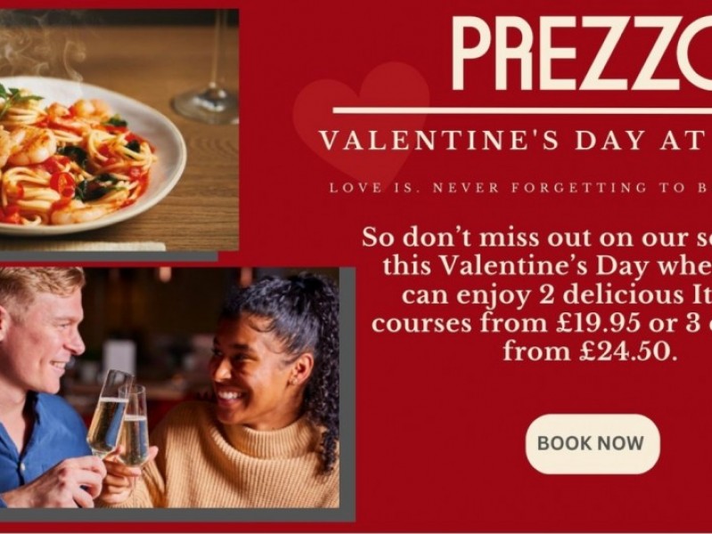 can i use tastecard at prezzo on valentines day