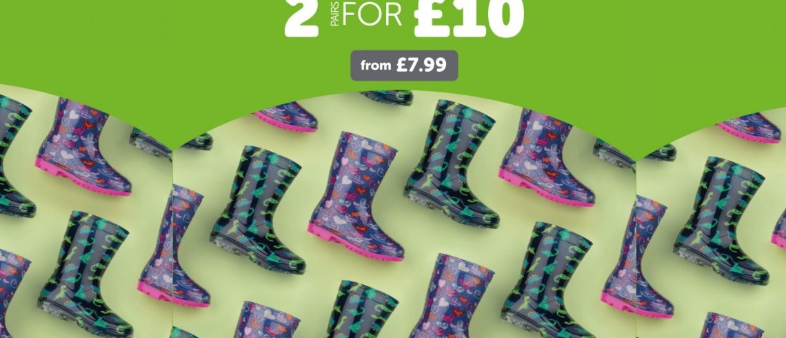 2 PAIRS FOR £10 at Shoezone